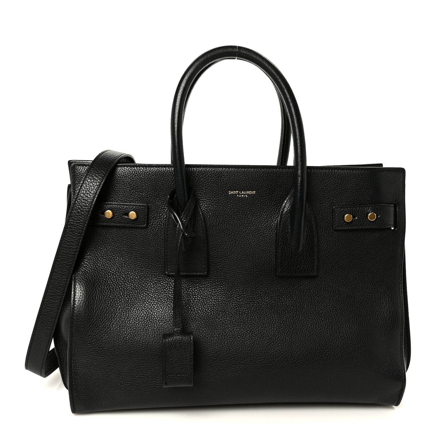 Grained Calfskin Small Supple Sac De Jour Black