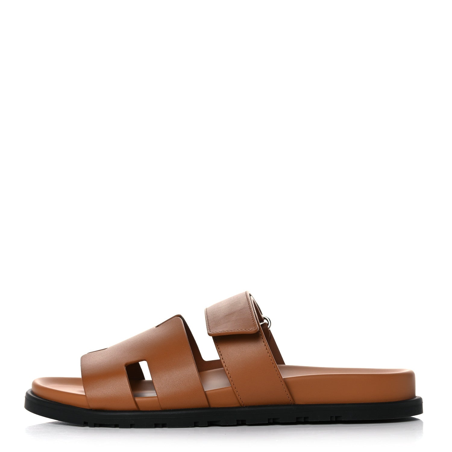 Hermes Calfskin Mens Chypre Sandals 42 Gold 1 of 9