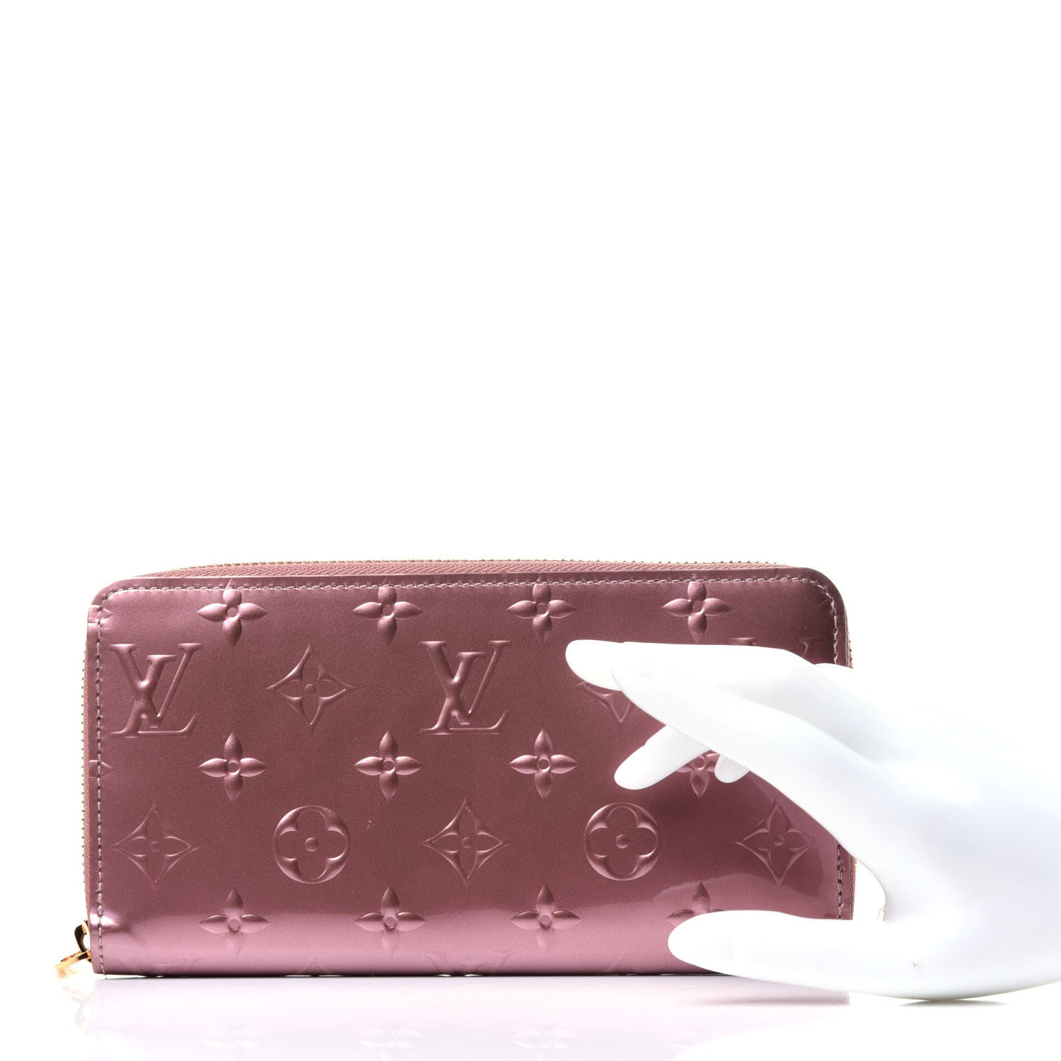 Louis Vuitton Vernis Zippy Wallet Metallic Pale Pink 2 of 10