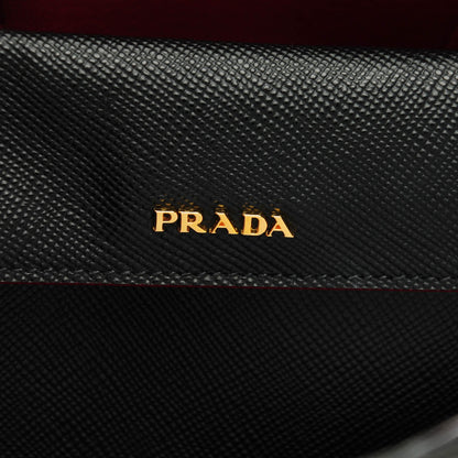 Prada Saffiano Cuir Large Double Bag Nero Black 6 of 8