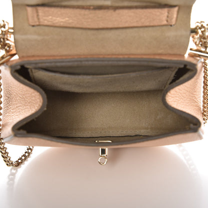 Chloe Metallic Grained Goatskin Nano Drew Shoulder Bag Abstract Gold 5 of 8