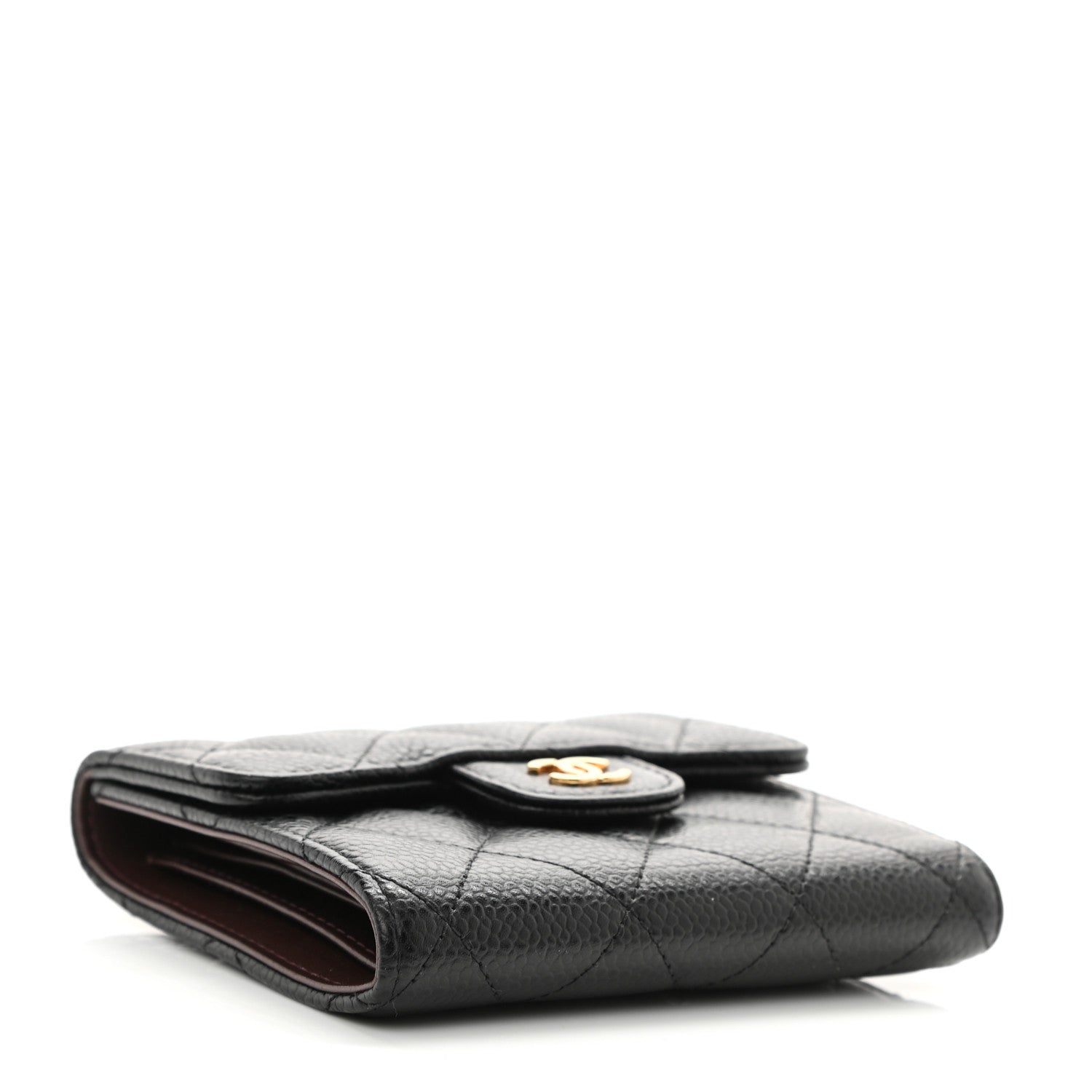Chanel Caviar Quilted Compact Flap Wallet Black 4 of 8