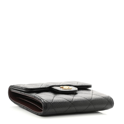 Chanel Caviar Quilted Compact Flap Wallet Black 4 of 8