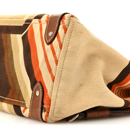 Miu Miu Canvas Shopping Tote Militaire Multicolor 10 of 15