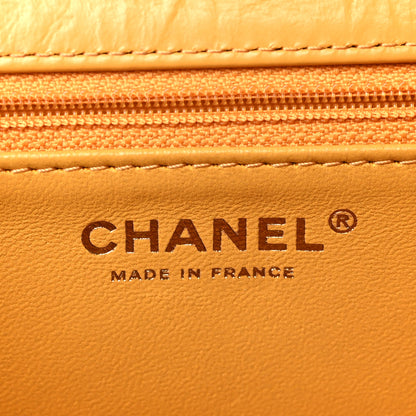 Chanel Crumpled Calfskin Quilted Clutch Yellow 6 of 9