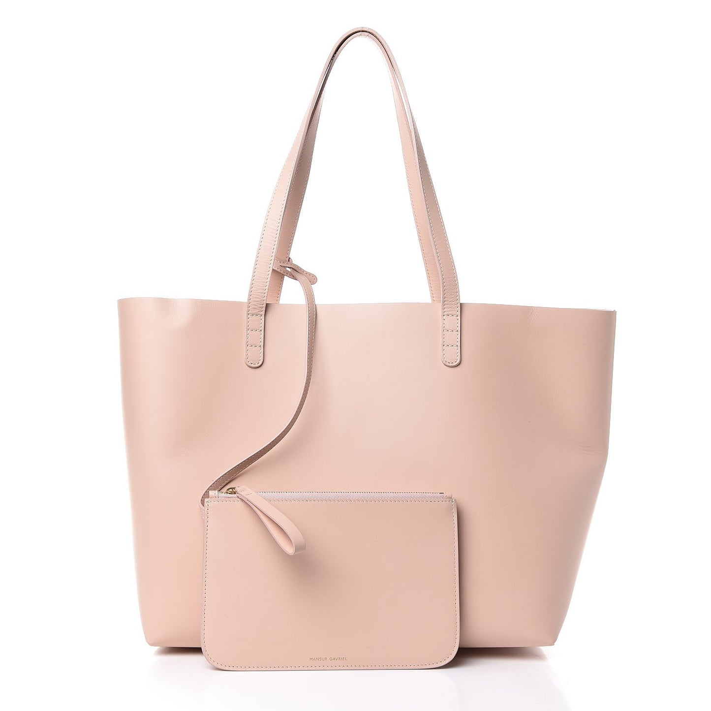 Vegetable Tanned Calfskin Small Shopping Bag Rosa