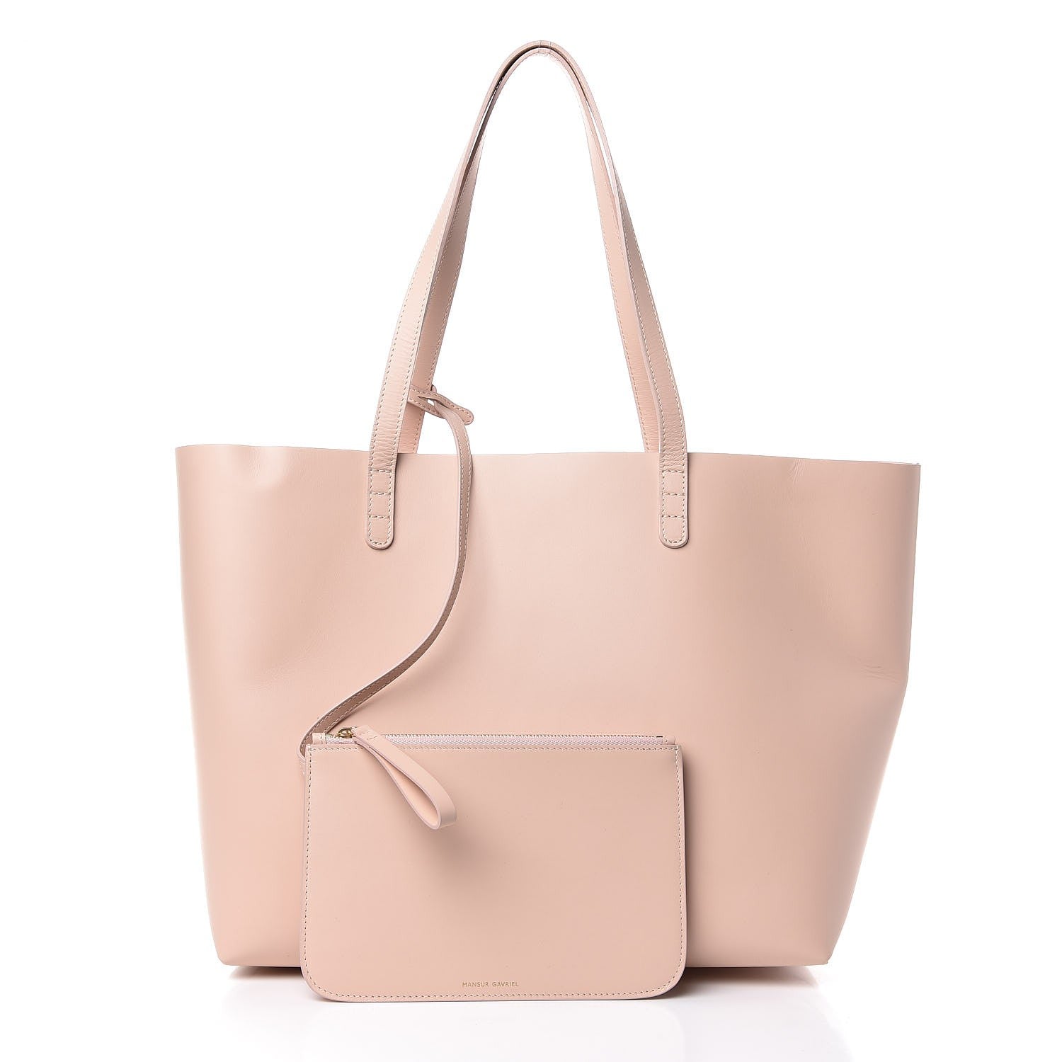 Mansur Gavriel Vegetable Tanned Calfskin Small Shopping Bag Rosa 1 of 10