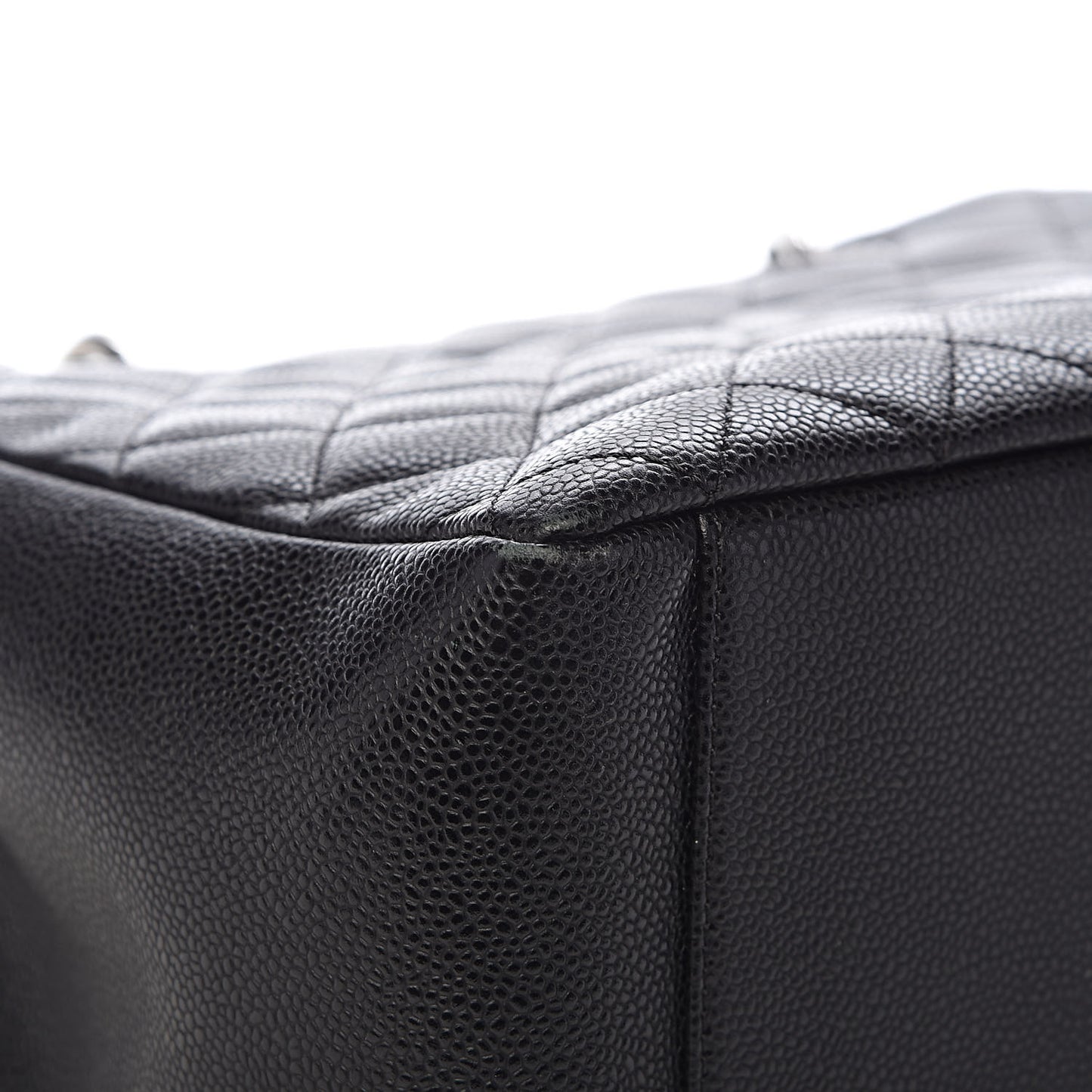 Caviar Quilted Grand Shopping Tote GST Black