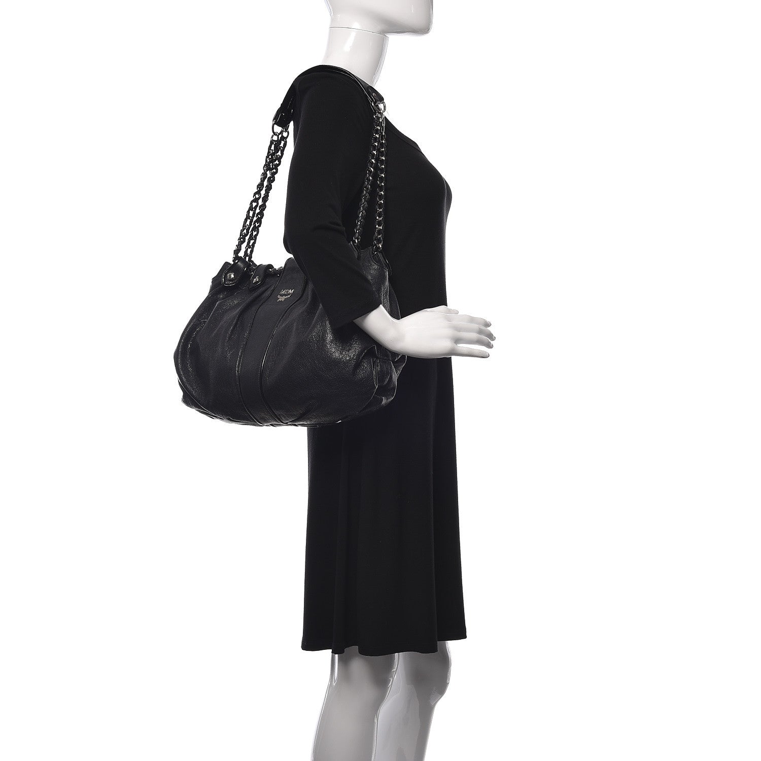 MCM Calfskin Large Notte Hobo Black 2 of 14