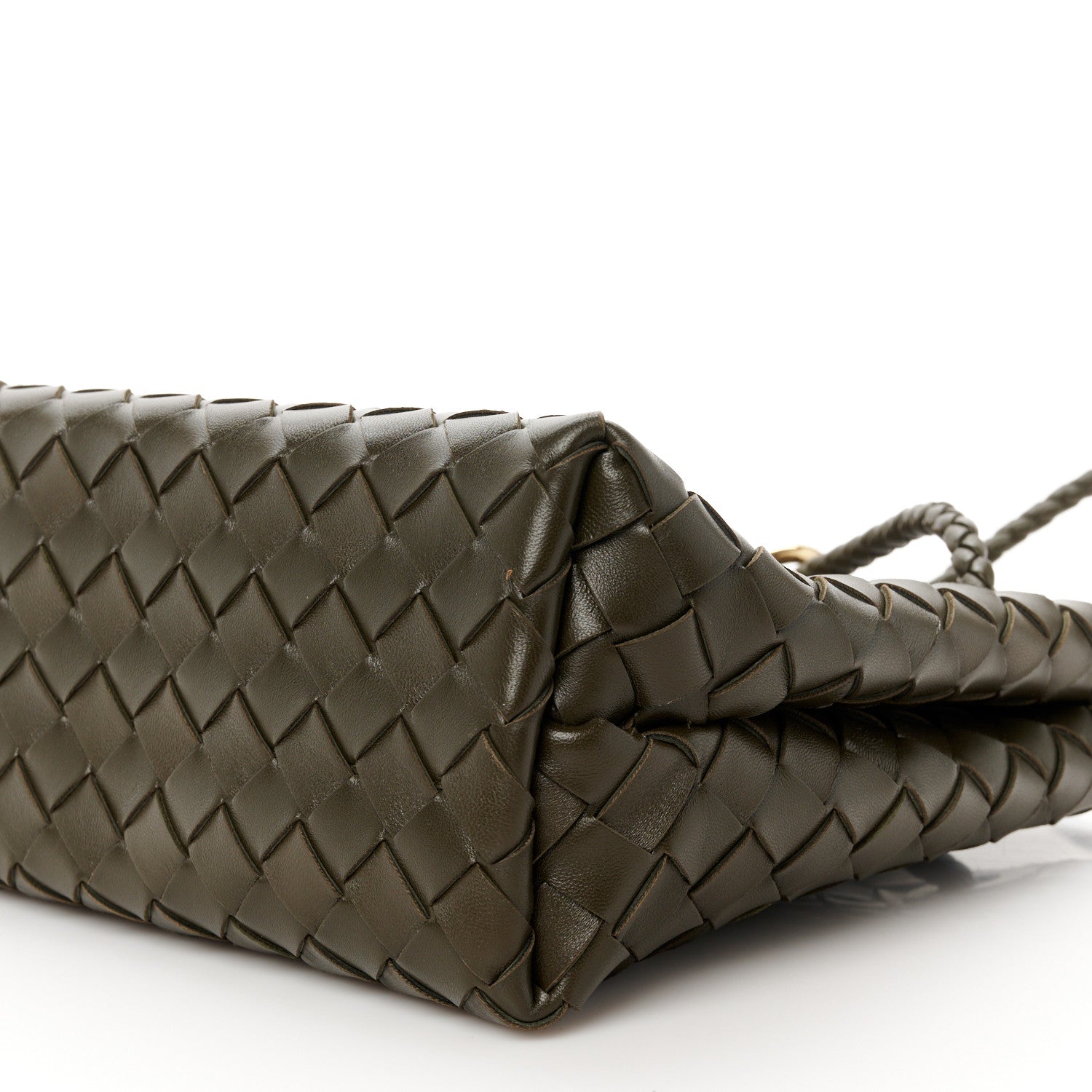 Bottega Veneta Nappa Intrecciato Small Andiamo Shoulder Bag Kaki 10 of 10