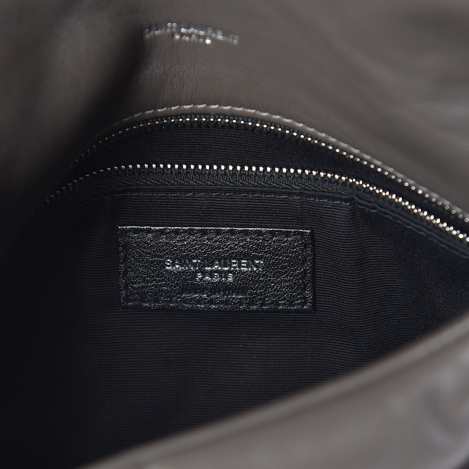 Saint Laurent Lambskin Quilted Small Loulou Puffer Monogram Chain Satchel Concrete 6 of 9