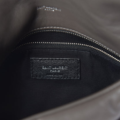 Saint Laurent Lambskin Quilted Small Loulou Puffer Monogram Chain Satchel Concrete 6 of 9