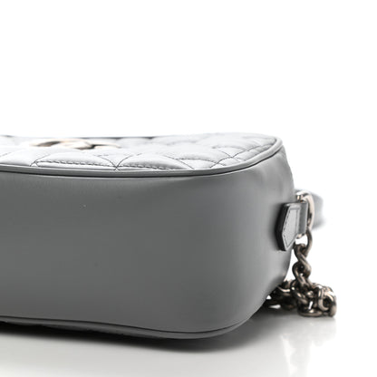 Gucci Calfskin Matelasse Aria Small GG Marmont Chain Shoulder Bag Deep Grey 10 of 10