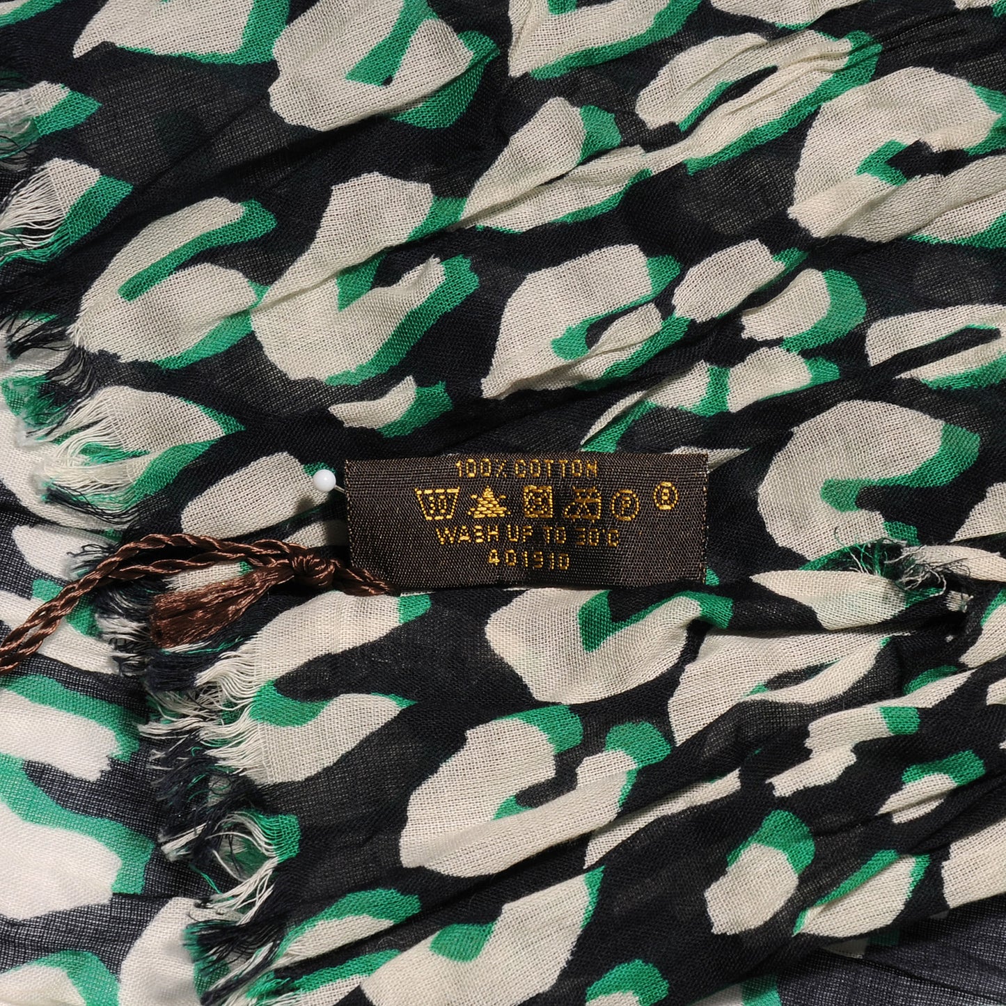 Cotton Leopard Pareo Blue Infini