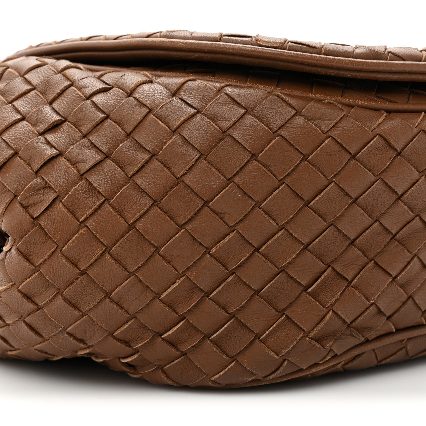 Nappa Intrecciato Small Messenger Flap Noce