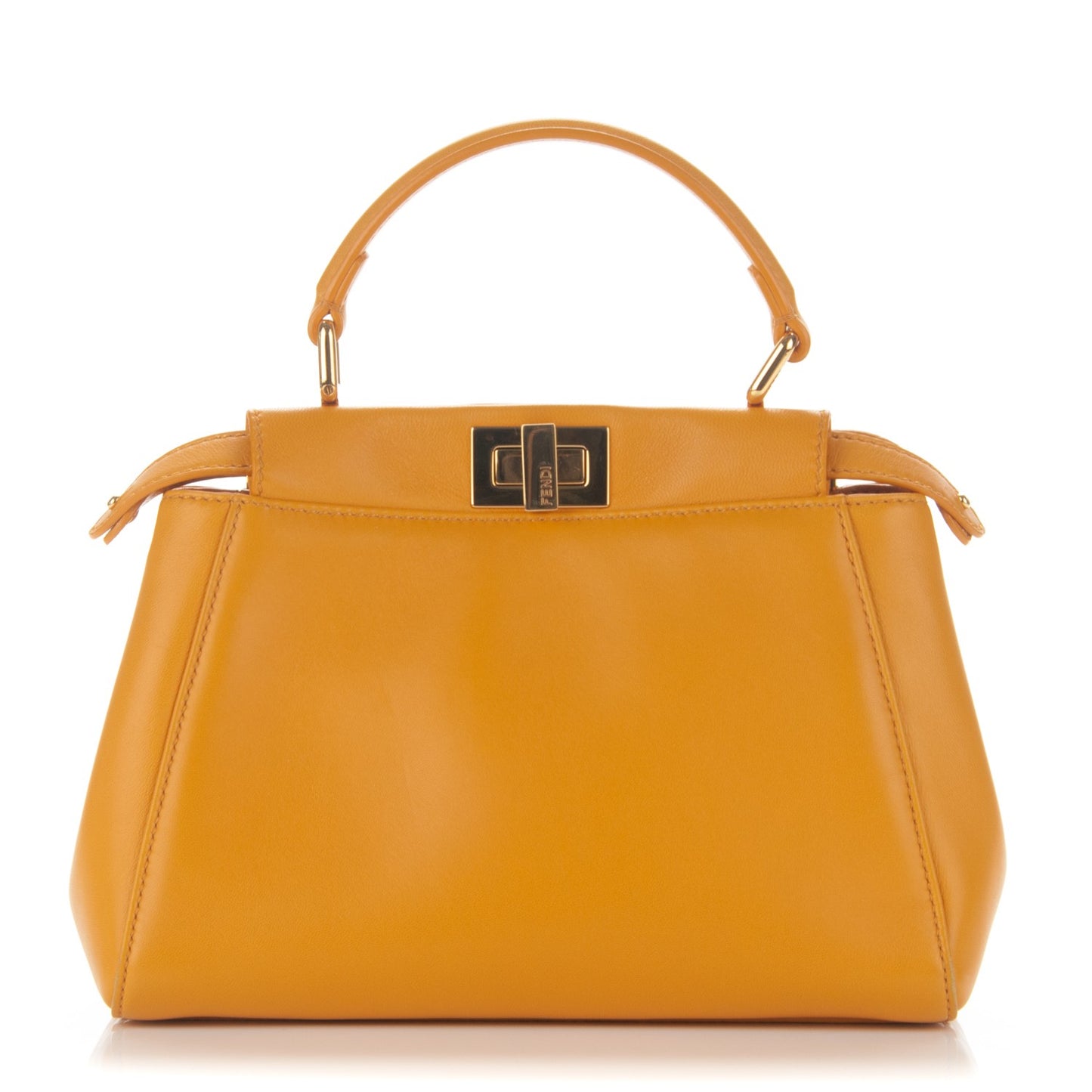 Nappa Mini Peekaboo Iconic Satchel Giallo Syrup