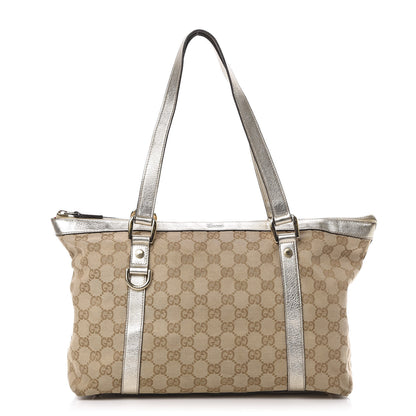 Gucci Monogram Medium Abbey Tote Metallic 1 of 18