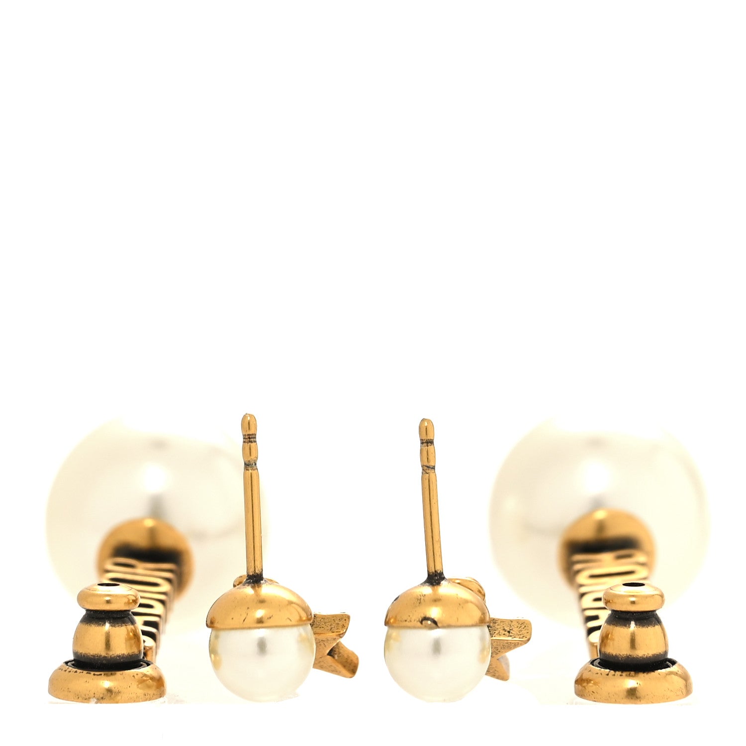 Christian Dior Pearl J'Adior Tribal Earrings Gold 3 of 5