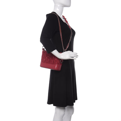 Chanel Tweed Calfskin Small Gabrielle Hobo Pink 2 of 11