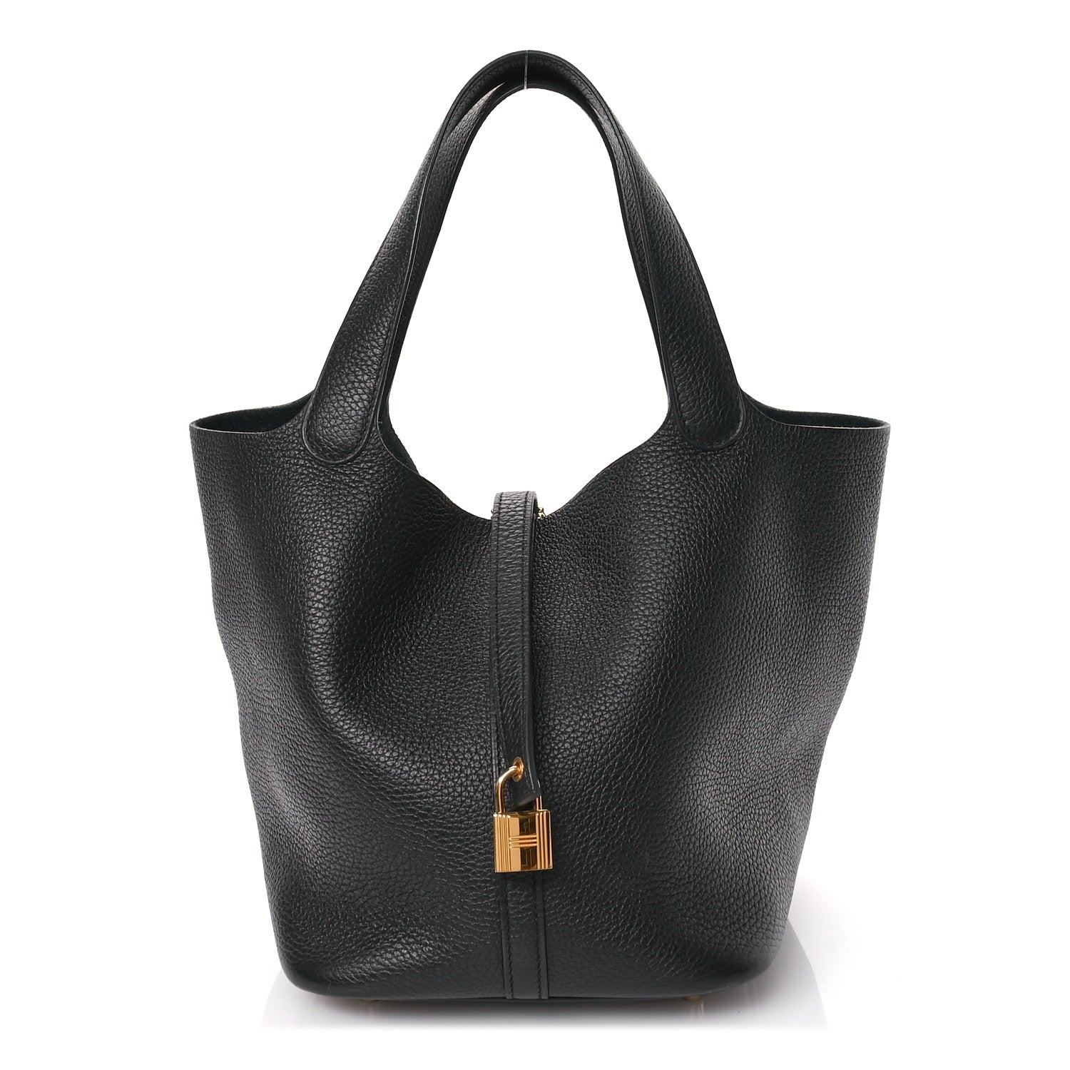 Hermes Taurillon Clemence Picotin Lock 22 MM Black 1 of 11