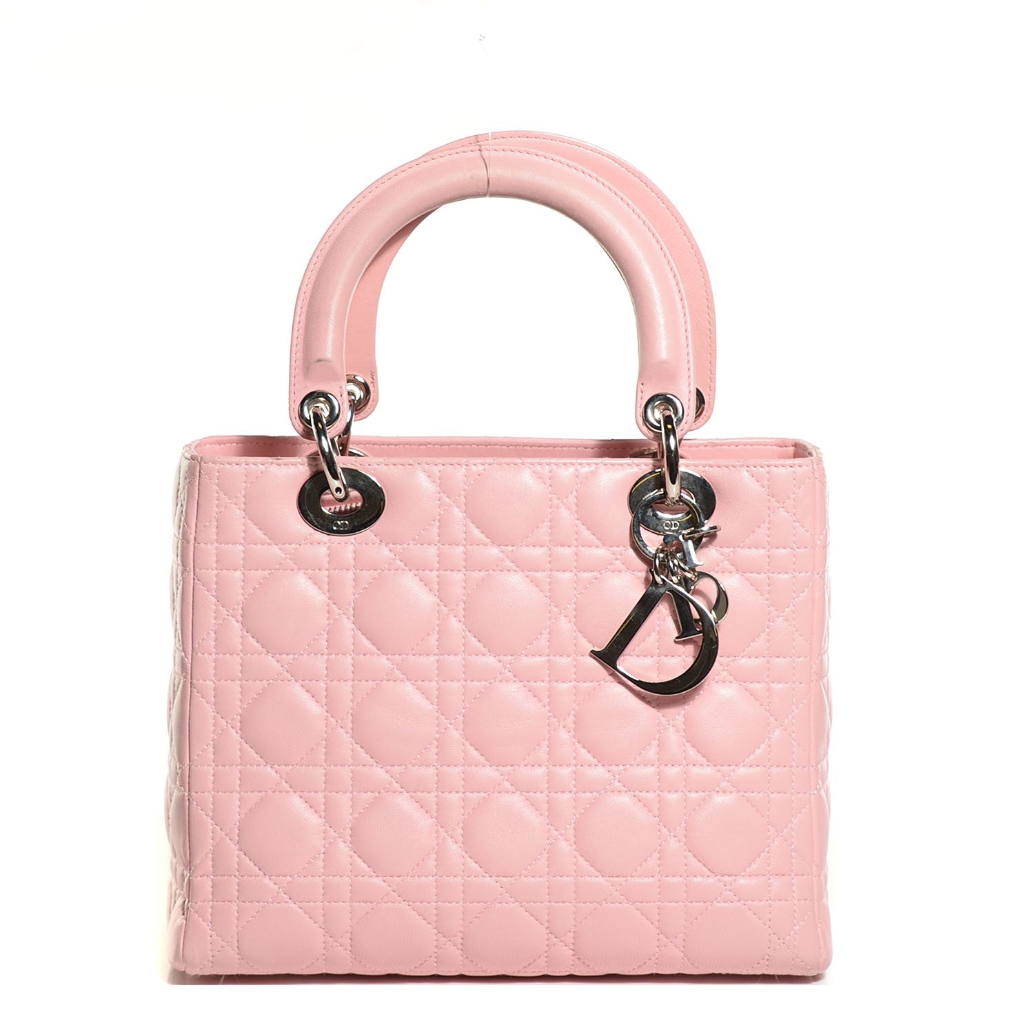 Christian Dior Lambskin Cannage Medium Lady Dior Pink 1 of 7
