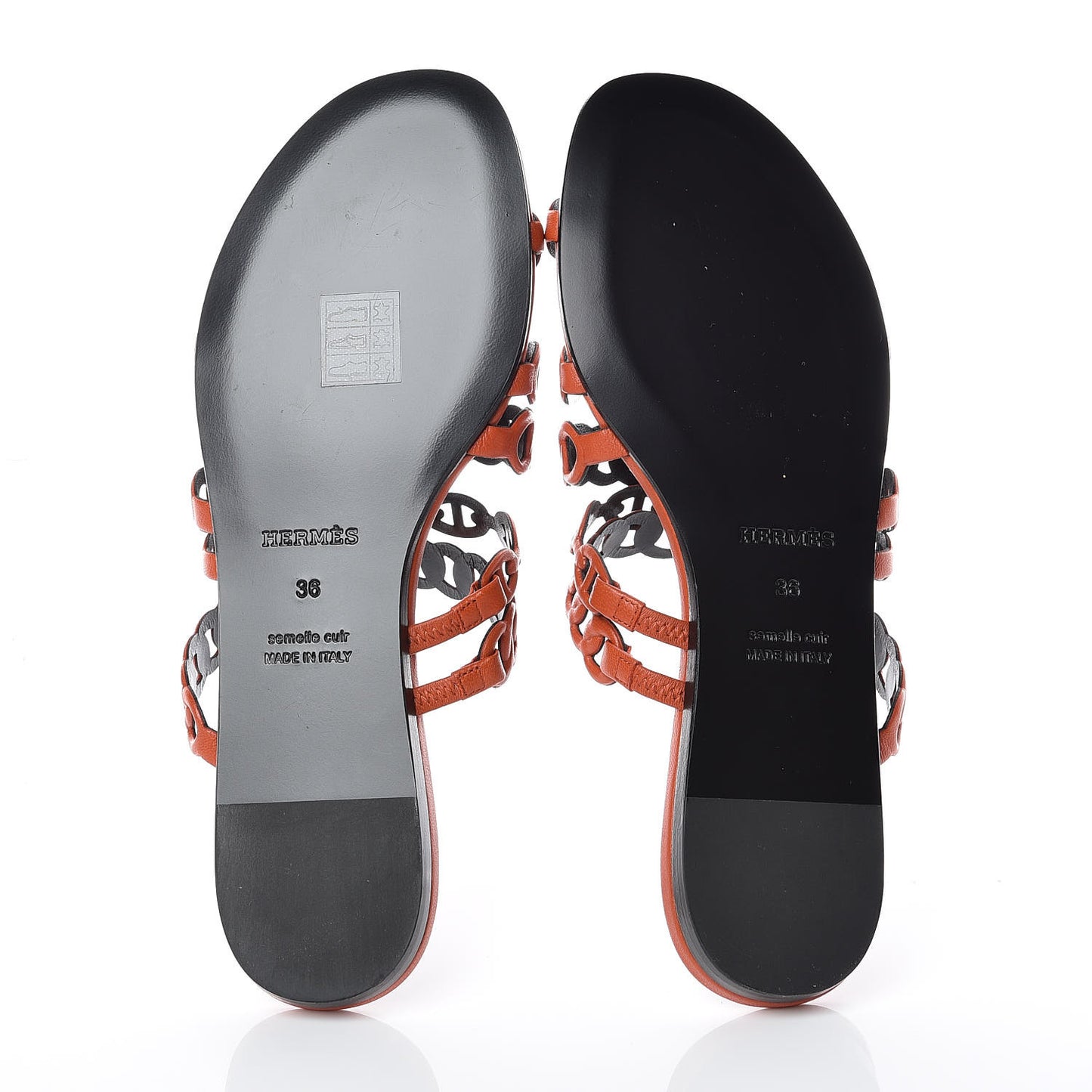 Nappa Nude Sandals 36 Orange Brulee