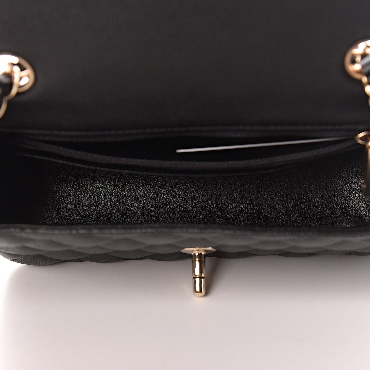 Caviar Quilted Mini Rectangular Flap Black