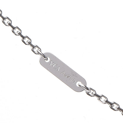 Van Cleef & Arpels 18K White Gold Diamond Sweet Alhambra Pendant Necklace 7 of 8