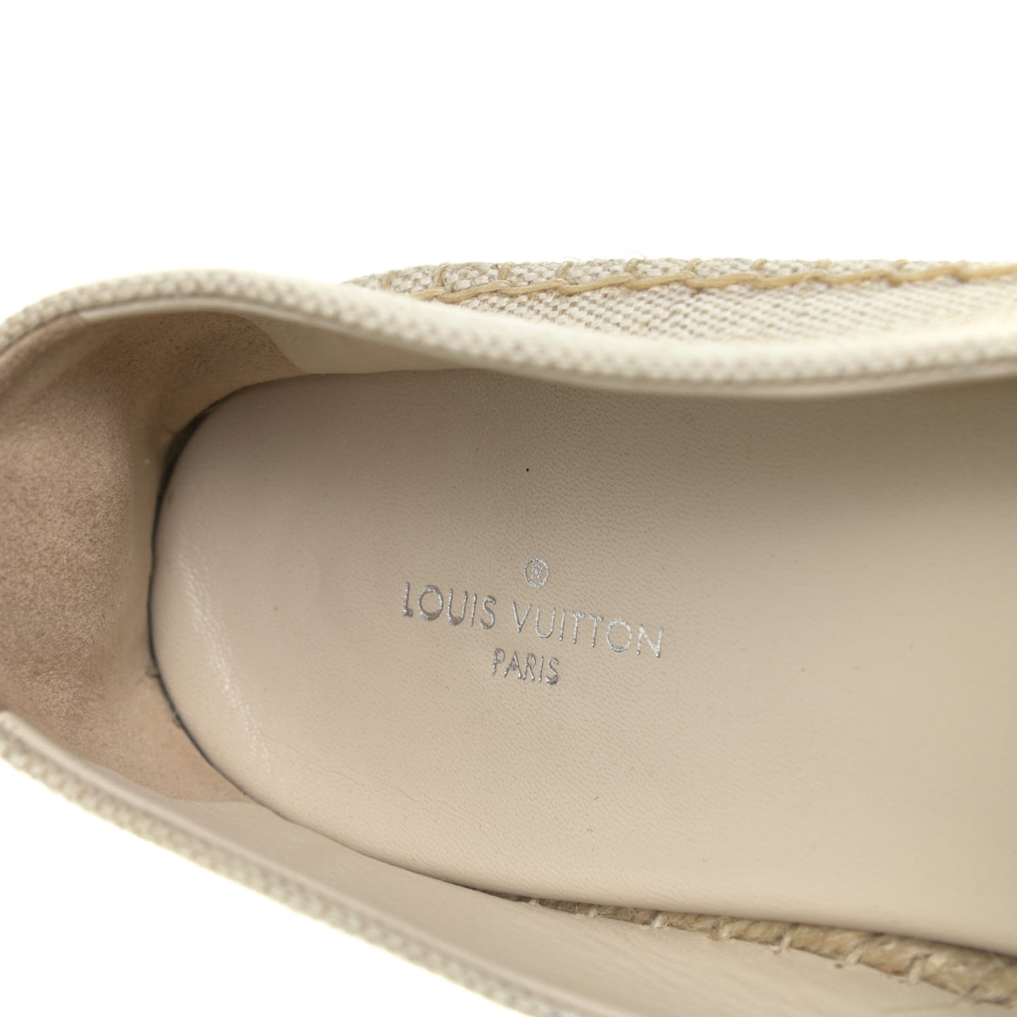 Canvas Seashore Espadrille Flats 39 Ecru
