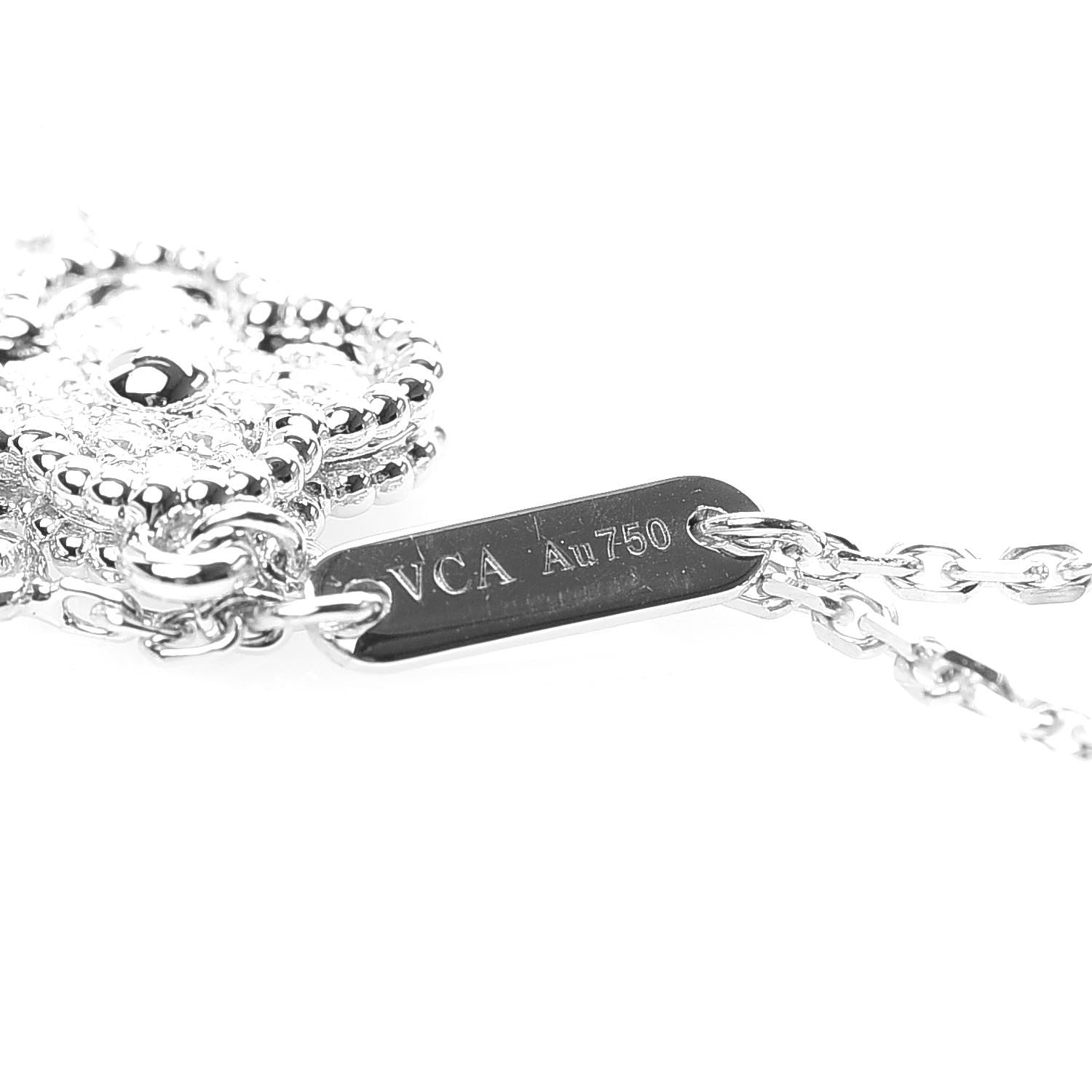Van Cleef & Arpels 18K White Gold Diamond Sweet Alhambra Bracelet 7 of 9