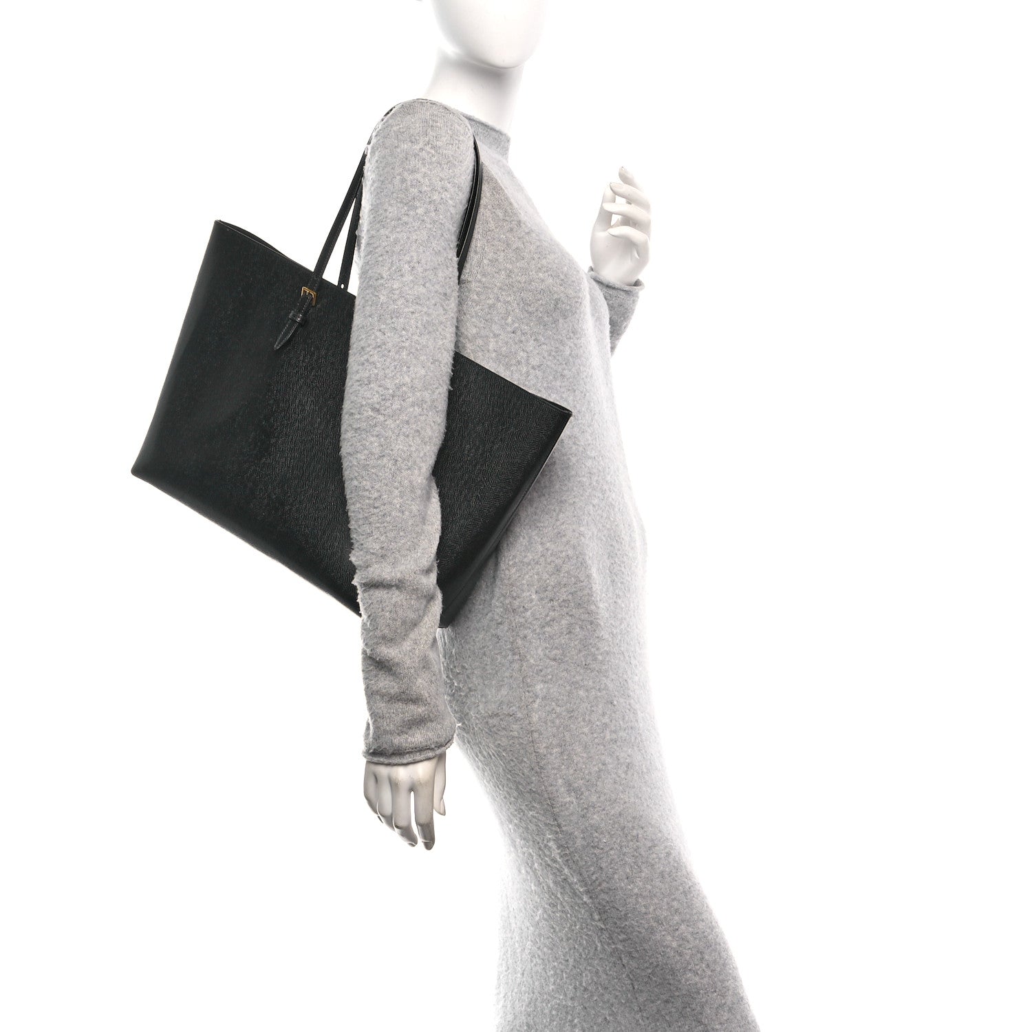 Saint Laurent Calfskin Large Shopping Tote Black 2 of 11
