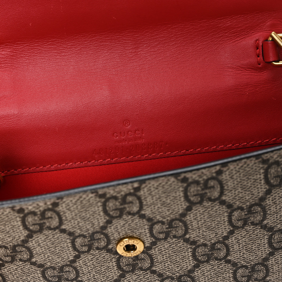 Gucci GG Supreme Monogram Mini Cherry Chain Bag 6 of 9