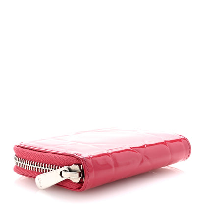Christian Dior Patent Cannage Tutti Lady Dior Voyageur Coin Purse Fuchsia 4 of 7