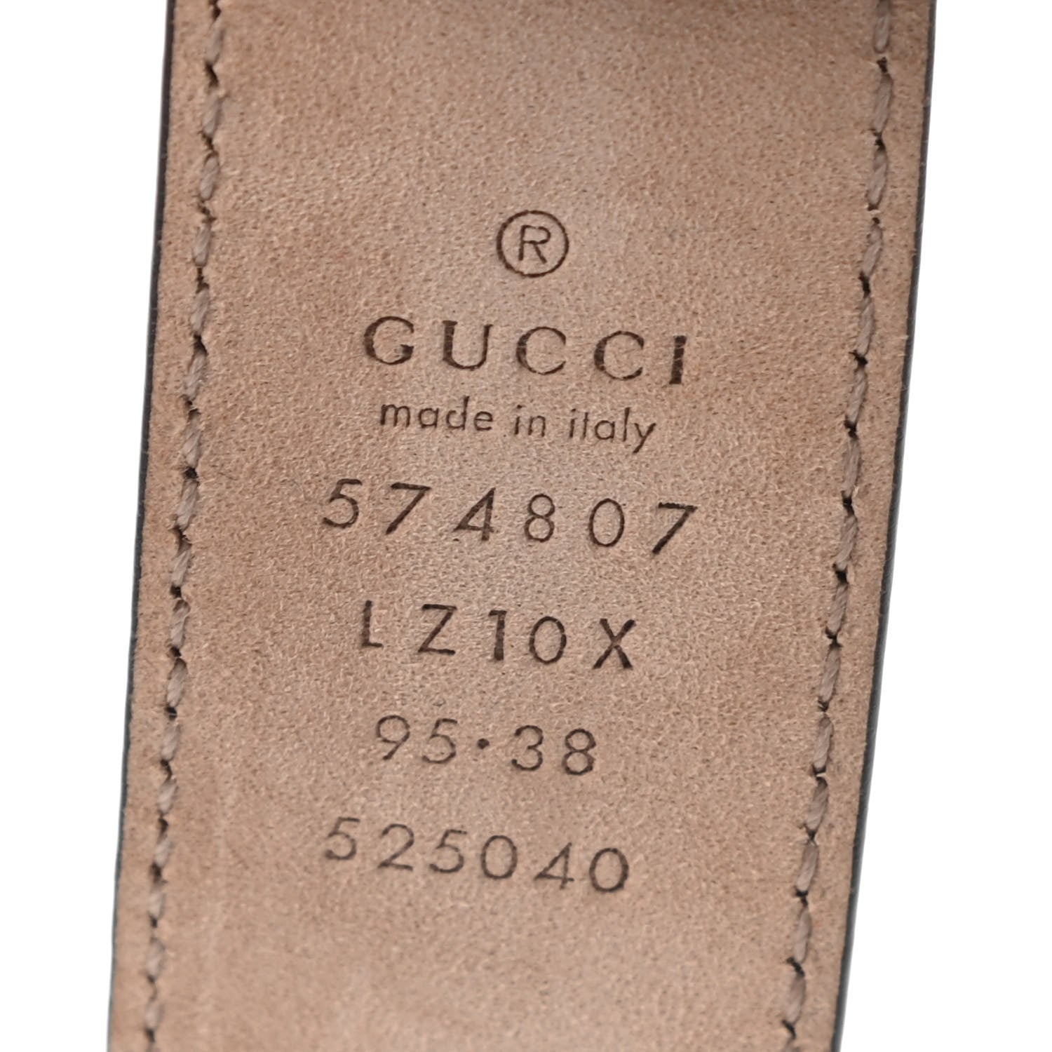Gucci Calfskin Tejus Printed Interlocking G 30mm Belt 95 38 Natural 4 of 4