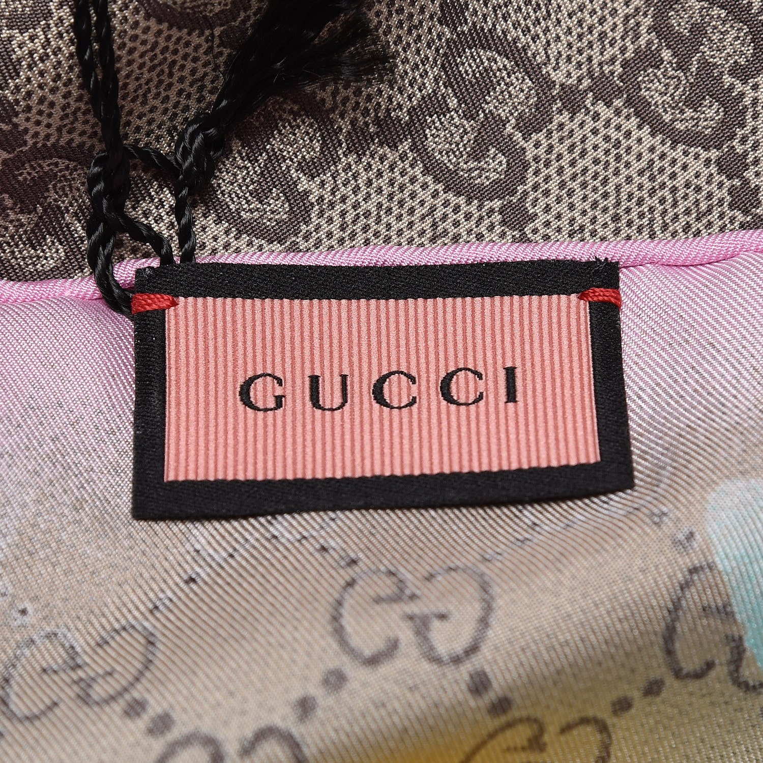 Gucci Silk Twill GG Monogram Real GG UFO Square Scarf Multicolor 3 of 4