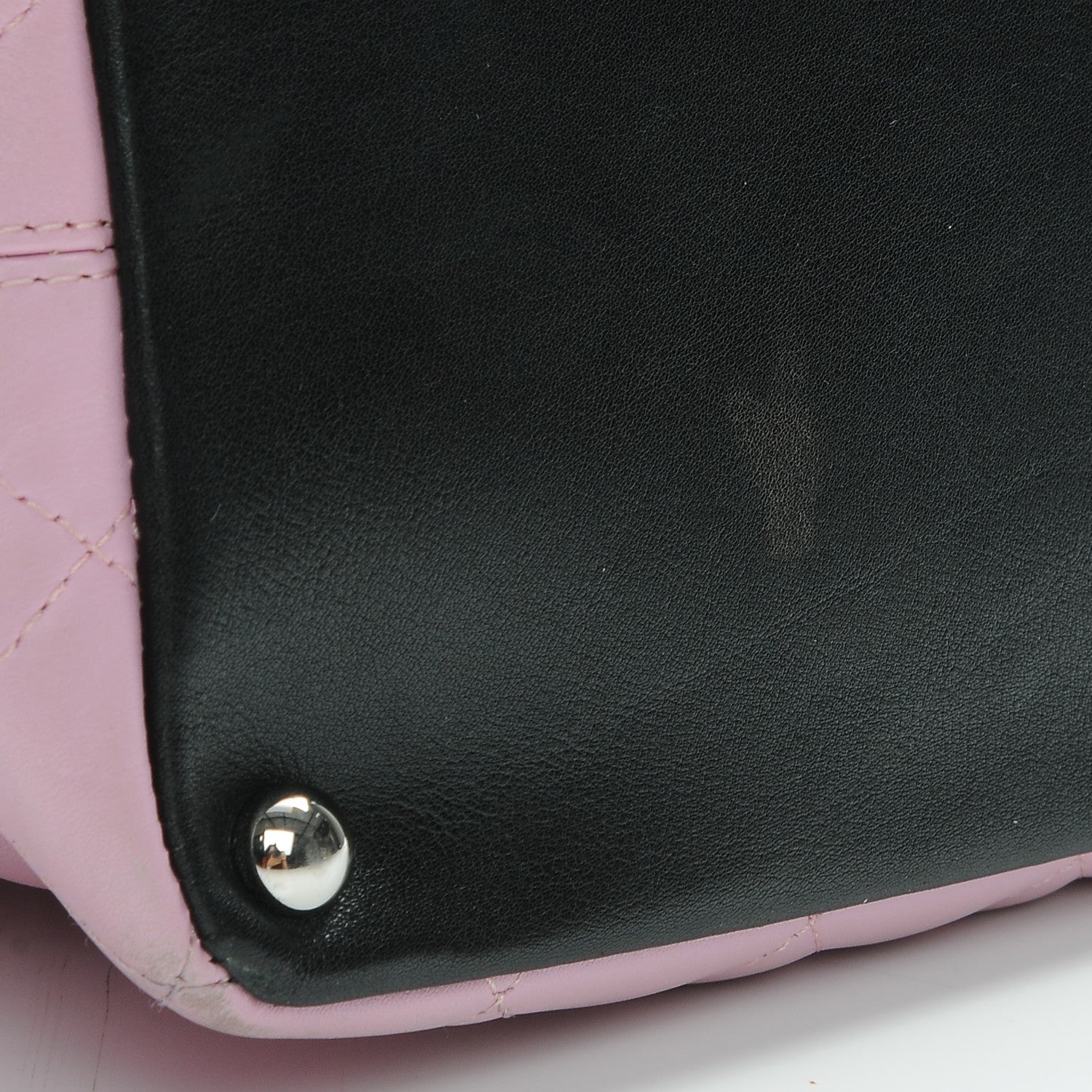 Chanel Calfskin Quilted Medium Cambon Tote Pink Black 8 of 12
