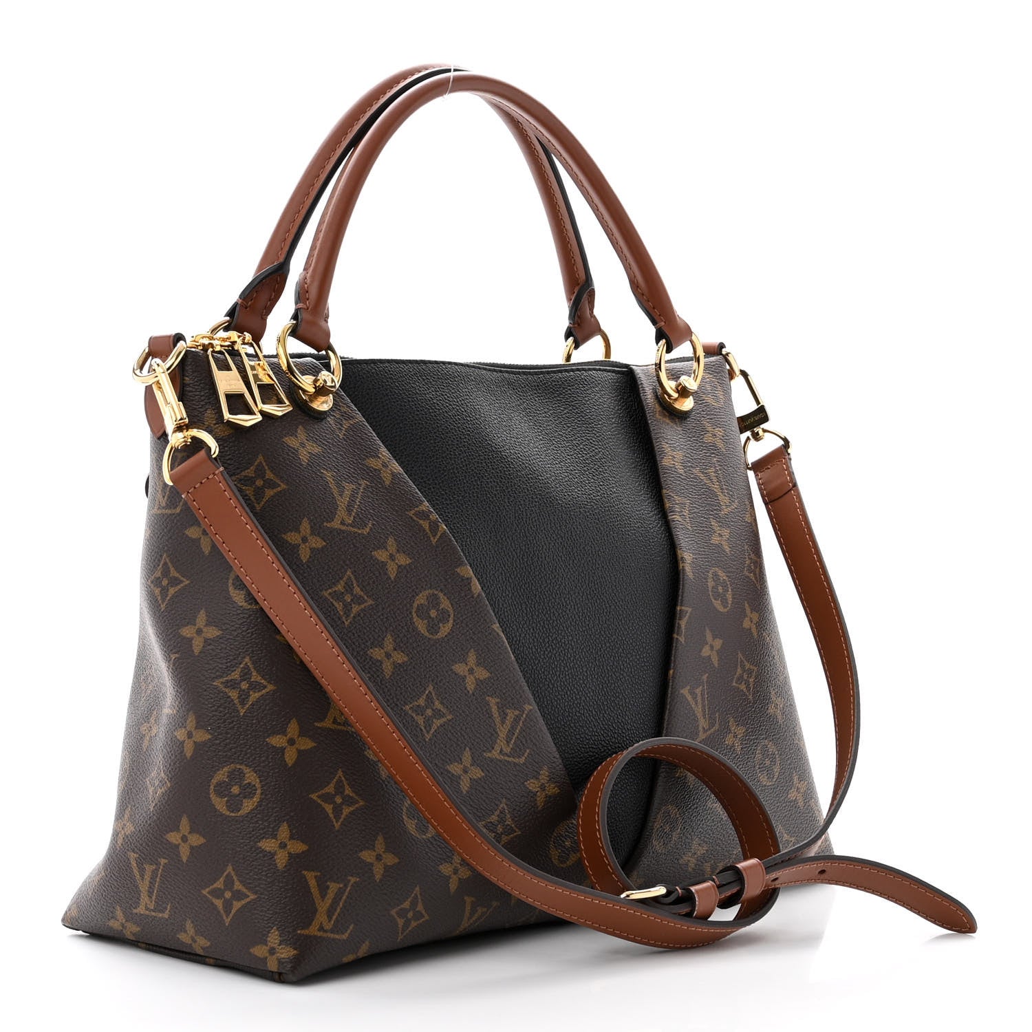 Louis Vuitton Monogram V Tote MM Black 3 of 10