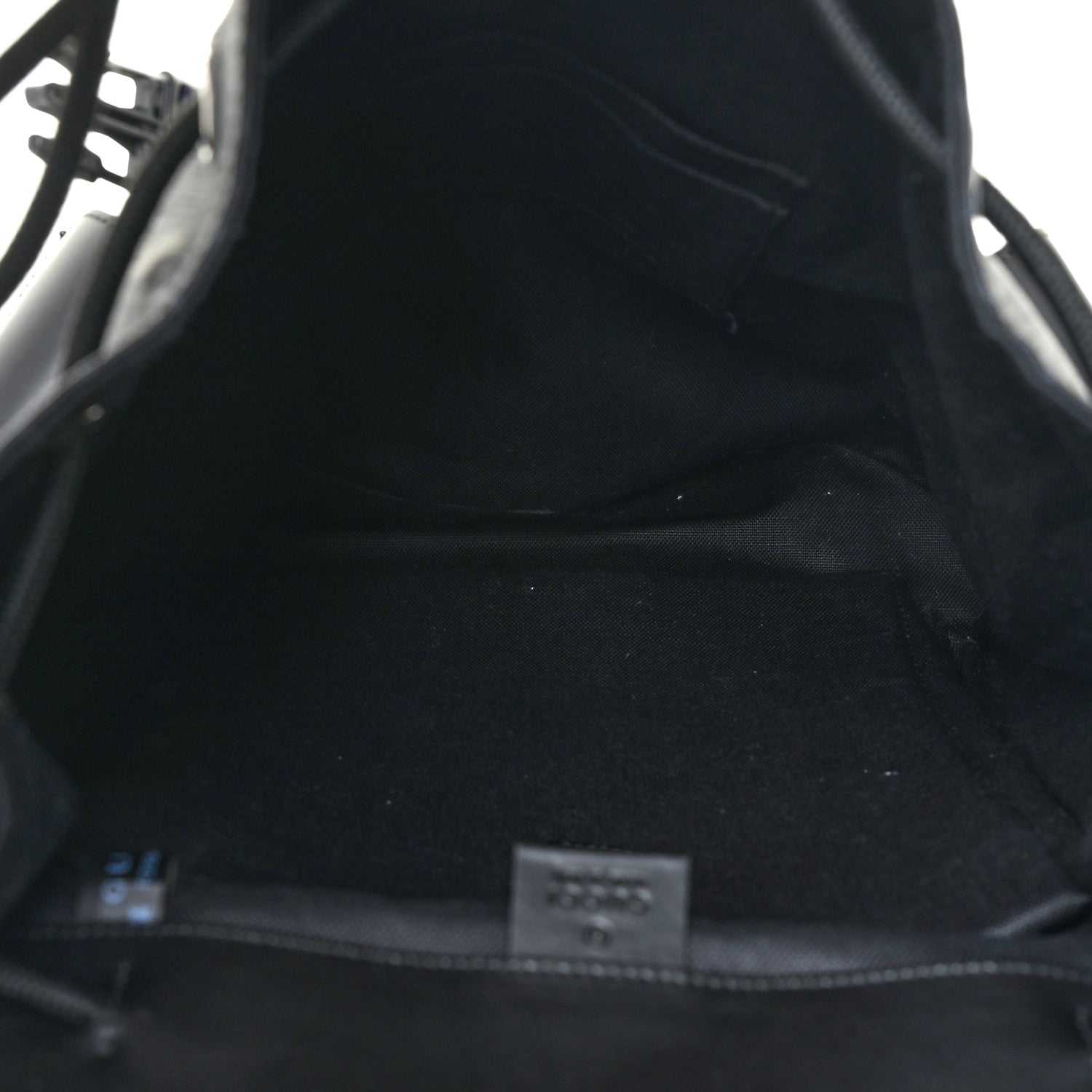 Gucci Soft GG Supreme Monogram Appia Calfskin Web Double Buckle Backpack Black 5 of 15