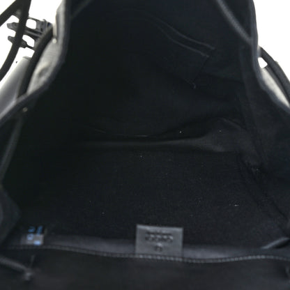 Gucci Soft GG Supreme Monogram Appia Calfskin Web Double Buckle Backpack Black 5 of 15