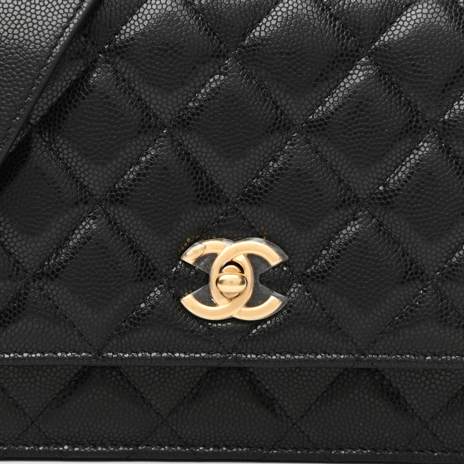 Chanel Caviar Quilted Twist Your Buttons Wallet On Chain WOC Black 9 of 12