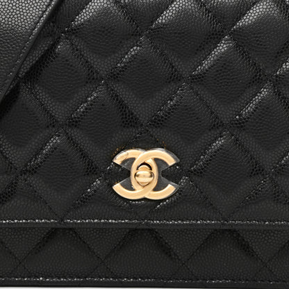 Chanel Caviar Quilted Twist Your Buttons Wallet On Chain WOC Black 9 of 12