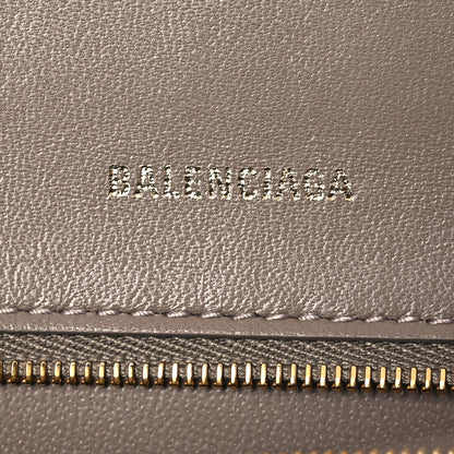 Balenciaga Grained Calfskin Small Hourglass Top Handle Bag Mink Grey 6 of 14