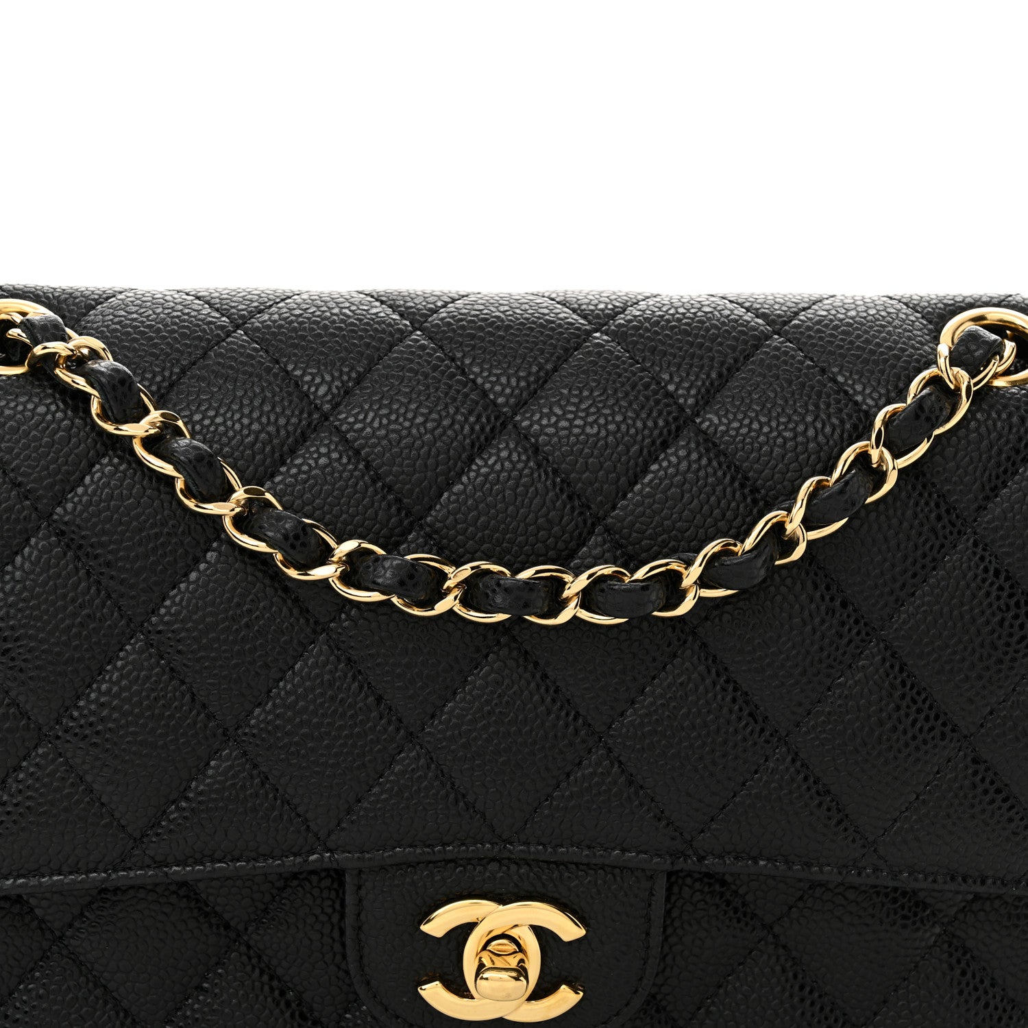 Chanel Caviar Quilted Medium Double Flap Black 8 of 10