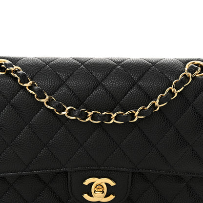 Chanel Caviar Quilted Medium Double Flap Black 8 of 10
