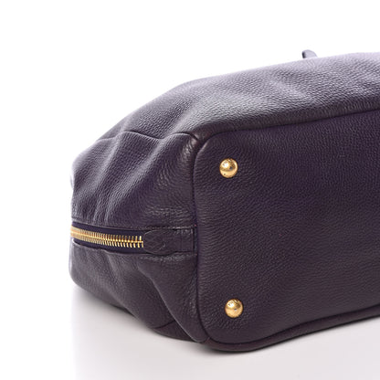 Prada Vitello Daino Side Zip Tote Uva 9 of 10