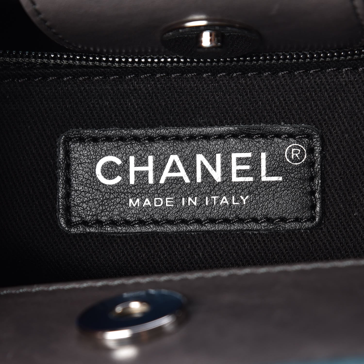 Chanel Glazed Calfskin Quilted Large CC Delivery Tote Grey 6 of 13