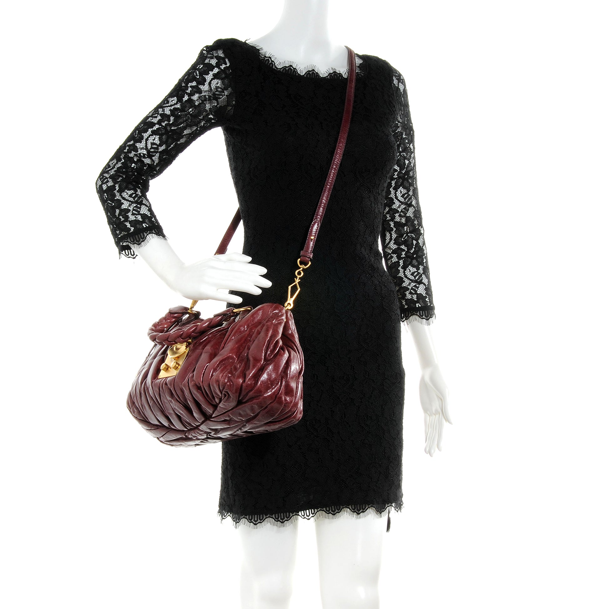 Miu Miu Leather Matelasse Lux Bauletto 2 of 8