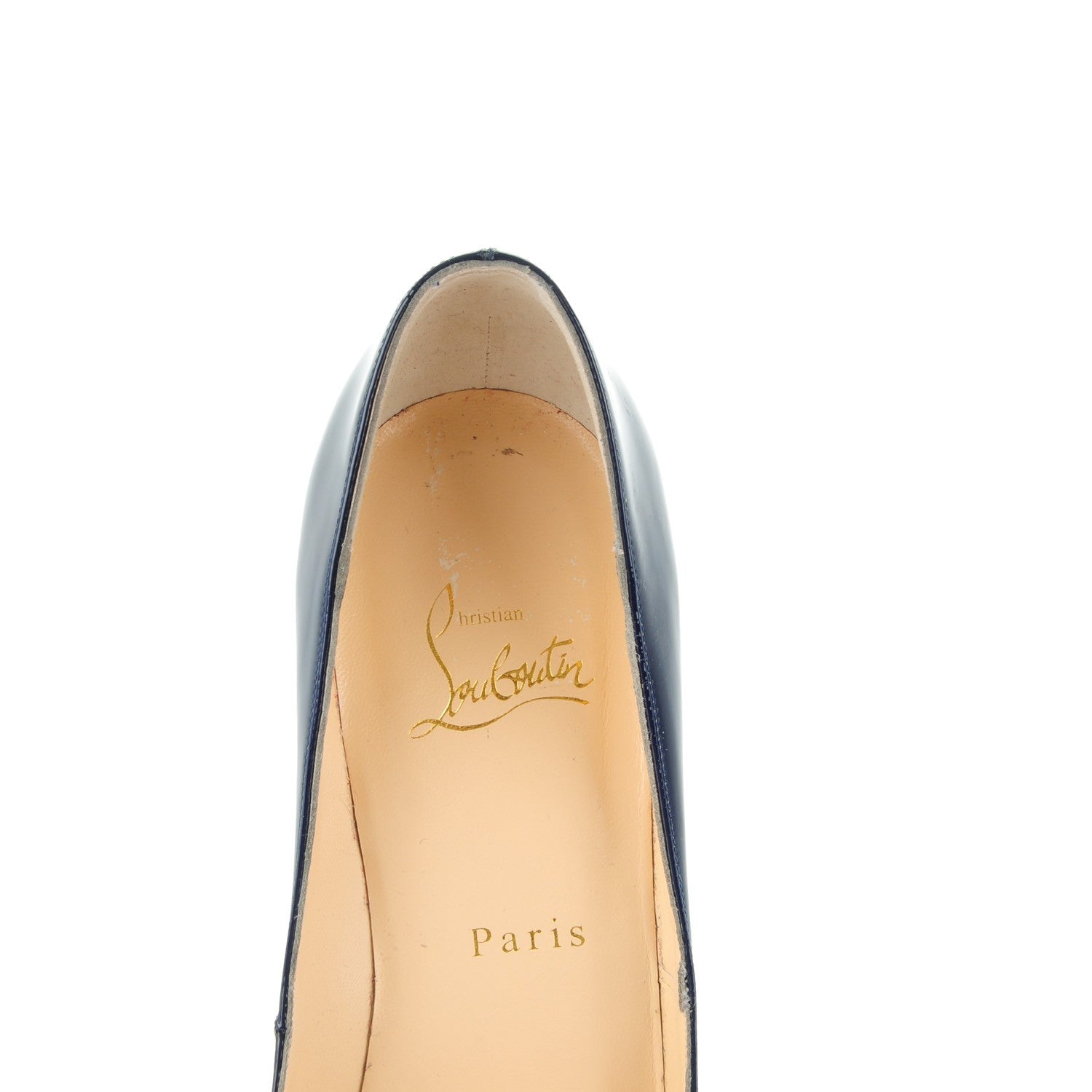 Christian Louboutin Patent Fifi 120 Pumps 40 Navy 6 of 9