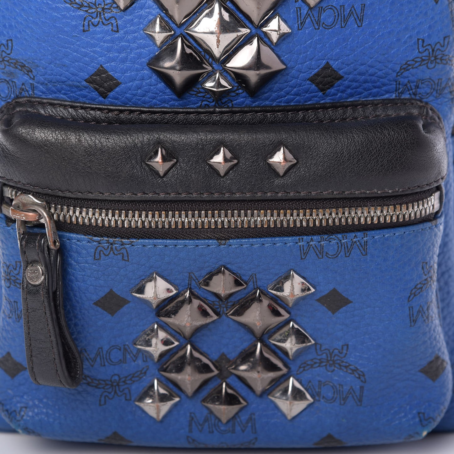 Visetos Studded Colorblock Mini Stark Brock Backpack Blue