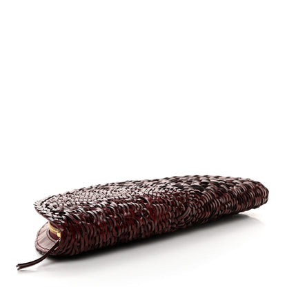 The Row Handwoven Calfskin Sunset Clutch Burgundy 4 of 7